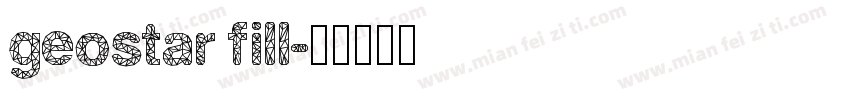geostar fill字体转换